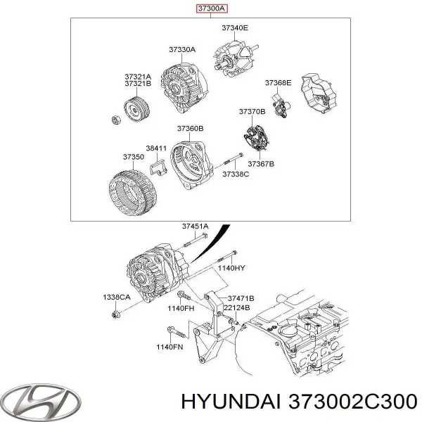 Gerador 373002C300 Hyundai/Kia