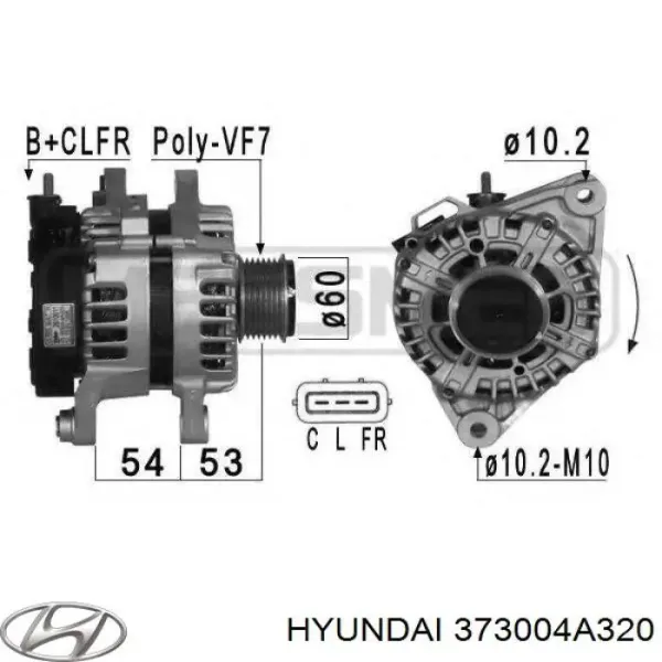 Gerador 373004A320 Hyundai/Kia