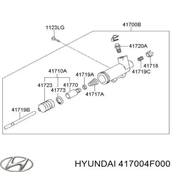 Cilindro de trabalho de embraiagem 417004F001 Hyundai/Kia