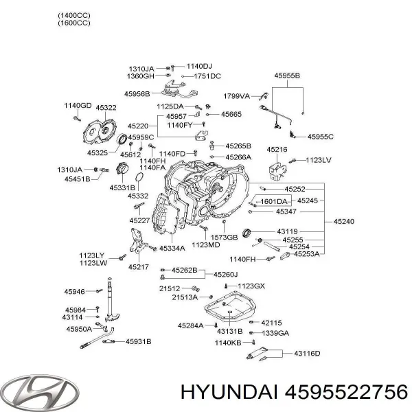 Sensor de velocidade 4595522756 Hyundai/Kia