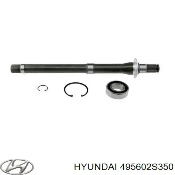 Veio de acionamento do semieixo intermédio 495602S350 Hyundai/Kia