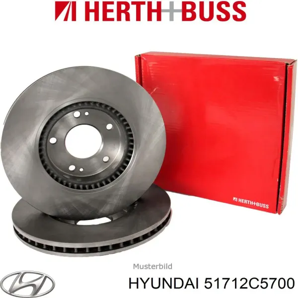Disco do freio dianteiro 51712C5700 Hyundai/Kia
