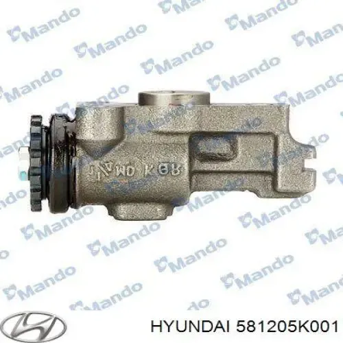Cilindro dianteiro do freio de rodas de trabalho 581205K001 Hyundai/Kia