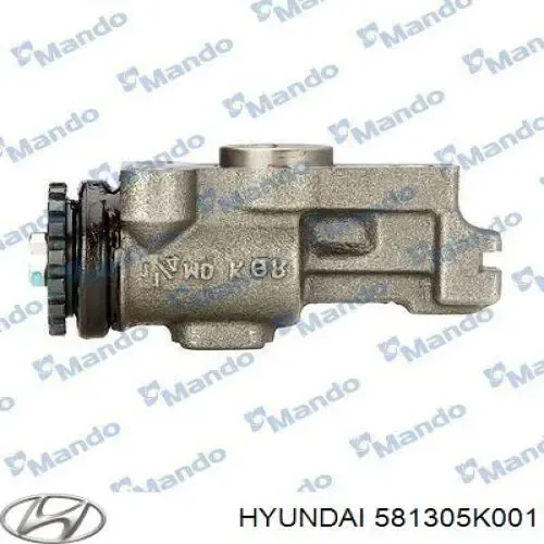 Cilindro dianteiro do freio de rodas de trabalho 581305K001 Hyundai/Kia
