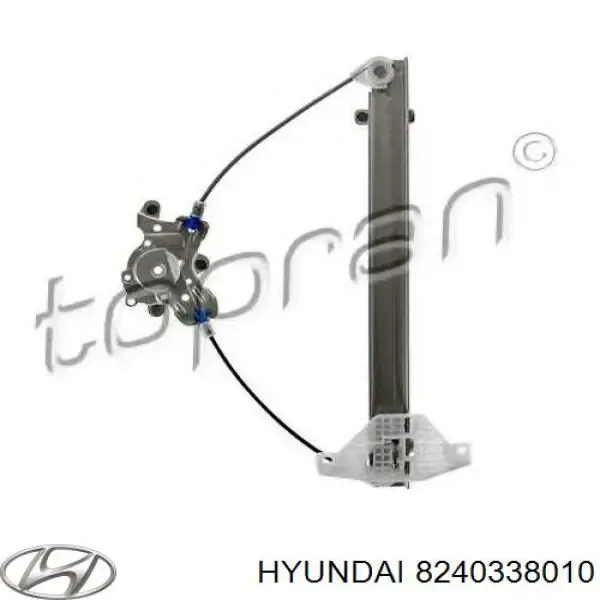 Mecanismo de acionamento de vidro da porta dianteira esquerda Hyundai Sonata IV