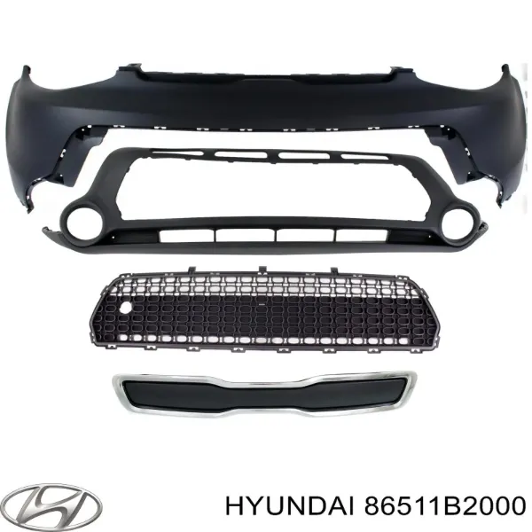 Pára-choque dianteiro 86511B2000 Hyundai/Kia