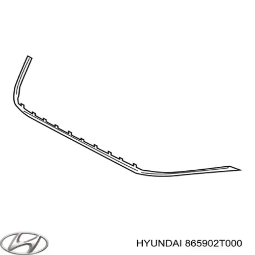 Placa sobreposta do pára-choque dianteiro 865902T000 Hyundai/Kia
