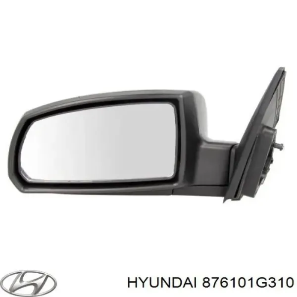 Espelho de retrovisão esquerdo 876101G310 Hyundai/Kia