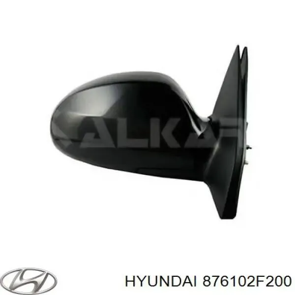 Espelho de retrovisão esquerdo 876102F200 Hyundai/Kia