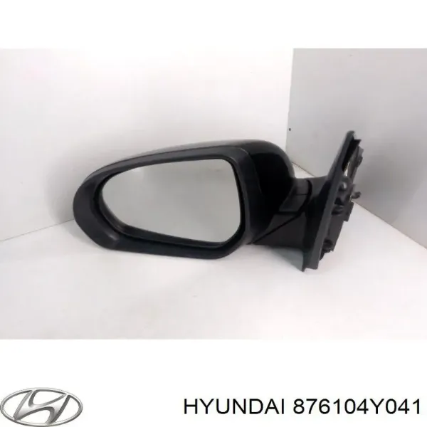 Espelho de retrovisão esquerdo 876104Y041 Hyundai/Kia