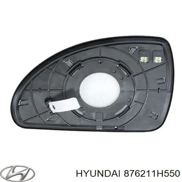 876211H550 Hyundai/Kia Elemento espelhado do espelho de retrovisão direito