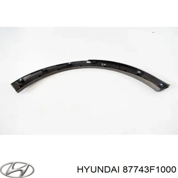 Expansor esquerdo (placa sobreposta) de arco do pára-lama traseiro 87743F1000 Hyundai/Kia