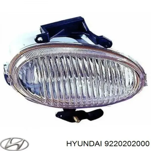 Luzes de nevoeiro direitas 9220202000 Hyundai/Kia