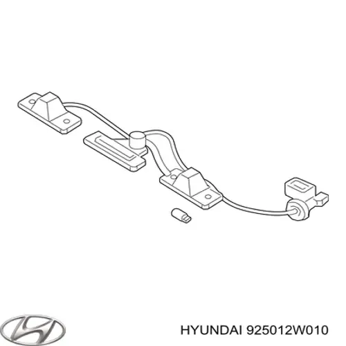 Lanterna da luz de fundo de matrícula traseira 925012W010 Hyundai/Kia