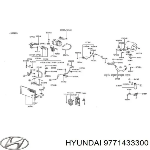Parafuso do compressor de aparelho de ar condicionado 9771433300 Hyundai/Kia