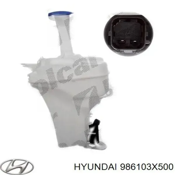 Tanque de fluido para lavador de vidro 986103X500 Hyundai/Kia