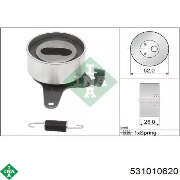 Rolo de reguladora de tensão da correia do mecanismo de distribuição de gás INA 531010620 preço, a partir de