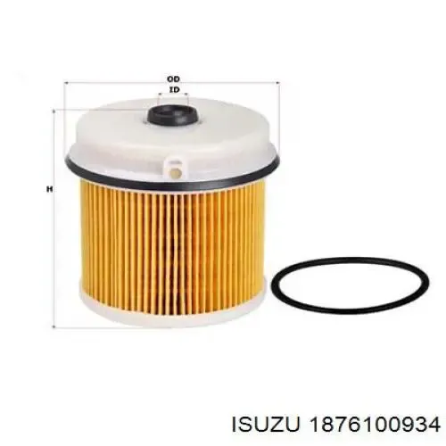Filtro de combustível 1876100934 Isuzu