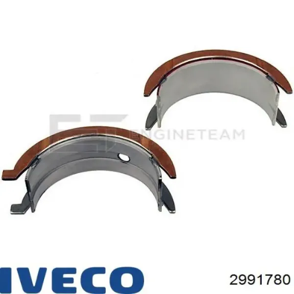 Folhas inseridas principais de cambota, kit, padrão (STD) 2991780 Iveco