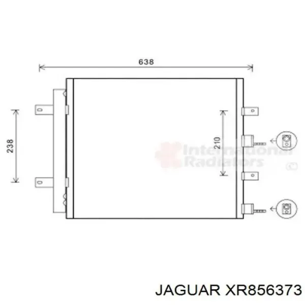 Radiador de aparelho de ar condicionado XR856373 Jaguar