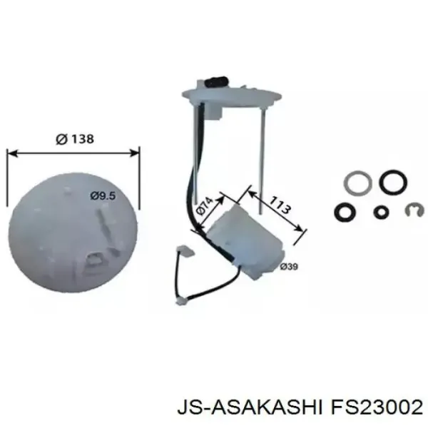 Filtro de combustível FS23002 JS Asakashi