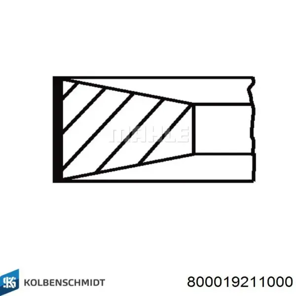 Anéis do pistão para 1 cilindro, STD. 800019211000 Kolbenschmidt