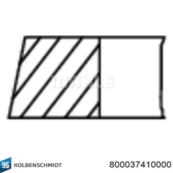 Anéis do pistão para 1 cilindro, STD. 800037410000 Kolbenschmidt