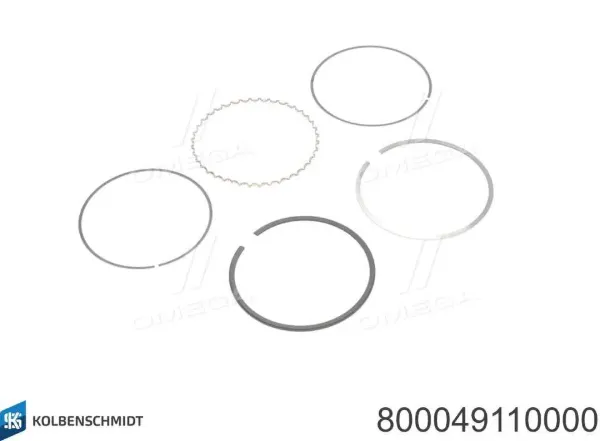 Anéis do pistão para 1 cilindro, STD. 800049110000 Kolbenschmidt