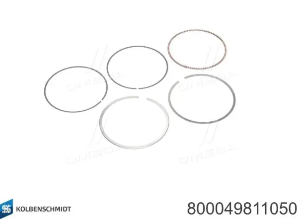Anéis do pistão para 1 cilindro, 2ª reparação ( + 0,50) 800049811050 Kolbenschmidt