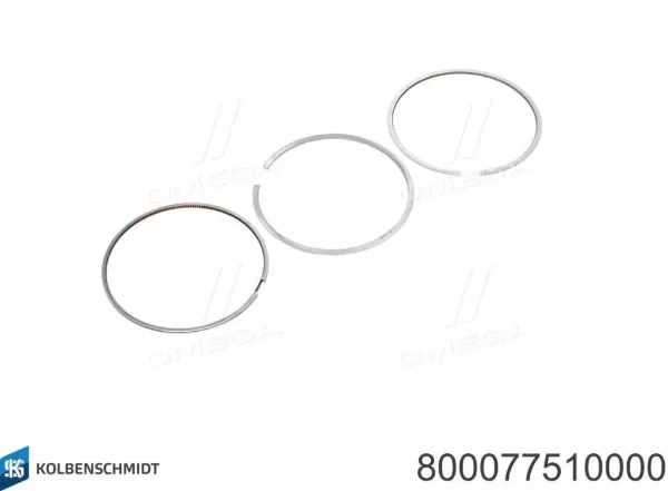Anéis do pistão para 1 cilindro, STD. 800077510000 Kolbenschmidt
