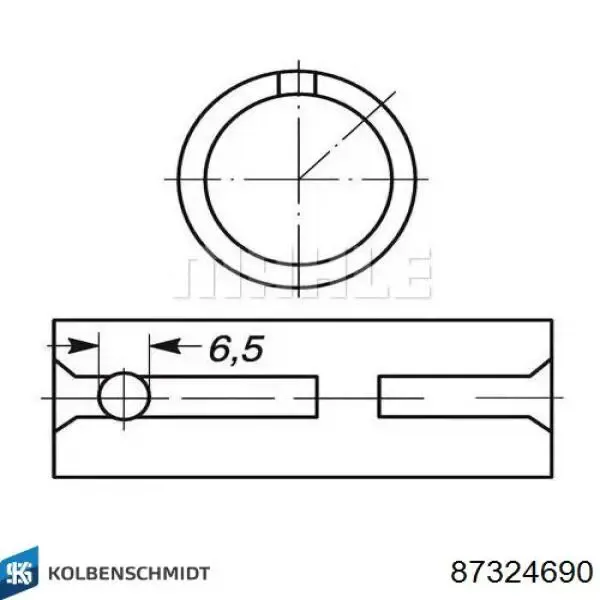Bucha de biela 87324690 Kolbenschmidt
