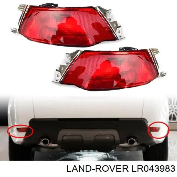 Lanterna do pára-choque traseiro direito LR043983 Land Rover