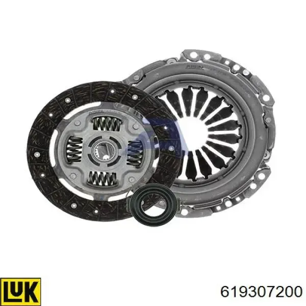 Kit de embraiagem (3 peças) 619307200 LUK