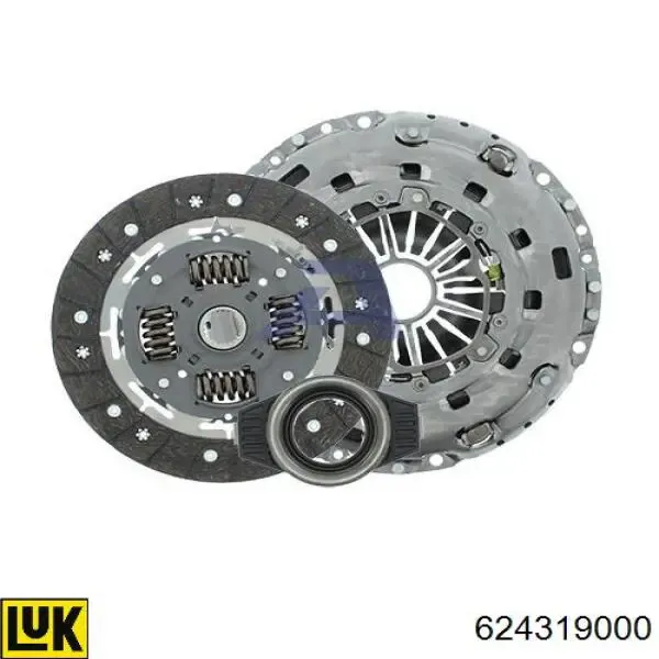 Kit de embraiagem (3 peças) 624319000 LUK