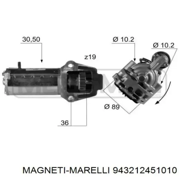 Motor de arranco 943212451010 Magneti Marelli