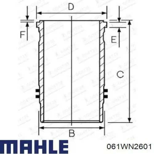 Camisa do pistão 061WN2601 Mahle Original