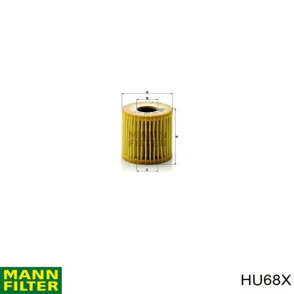 Filtro de óleo HU68X Mann-Filter