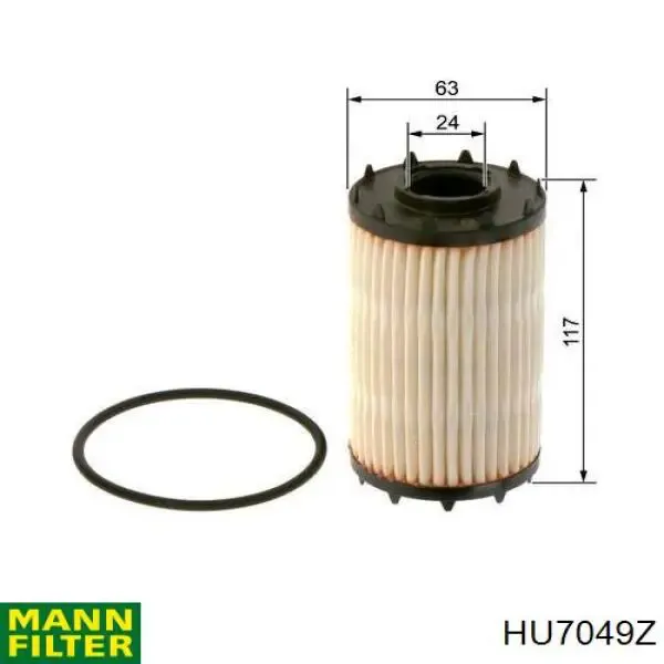 Filtro de óleo HU7049Z Mann-Filter