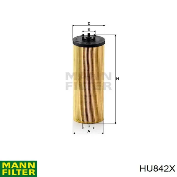 Filtro de óleo HU842X Mann-Filter