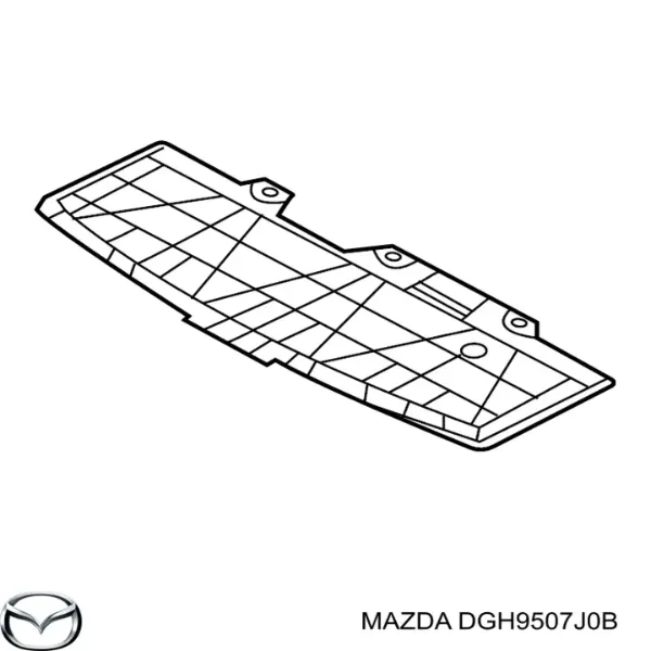 Moldura direita do pára-choque dianteiro DGH9507J0B Mazda