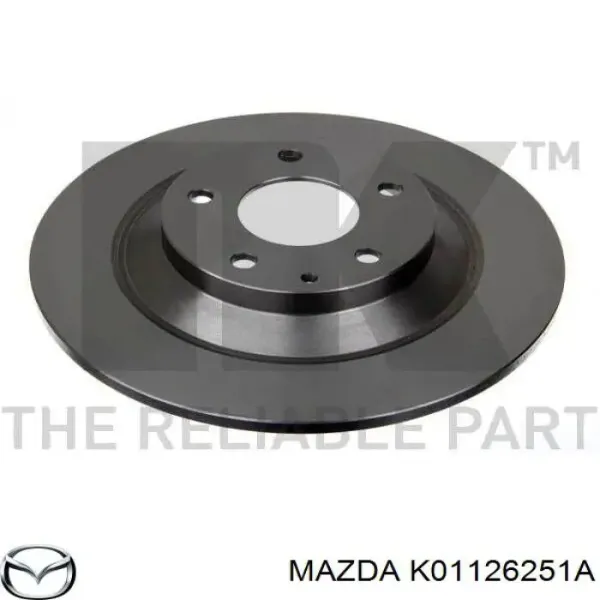Disco do freio traseiro K01126251A Mazda