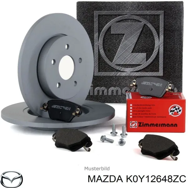 Sapatas do freio traseiras de disco Mazda K0Y12648ZC