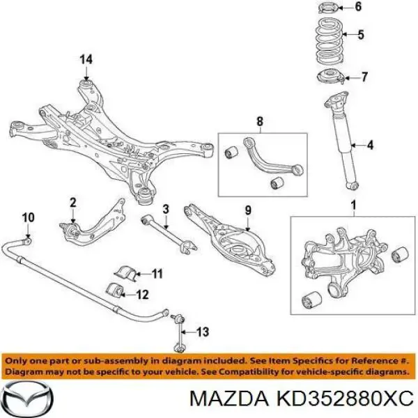 Compre Viga de suspensão traseira (plataforma veicular) Mazda CX-5 I KE, GH