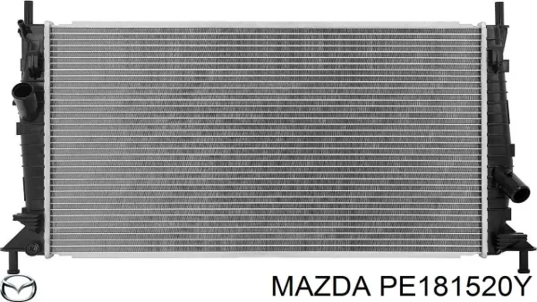 Radiador de esfriamento de motor PE181520Y Mazda