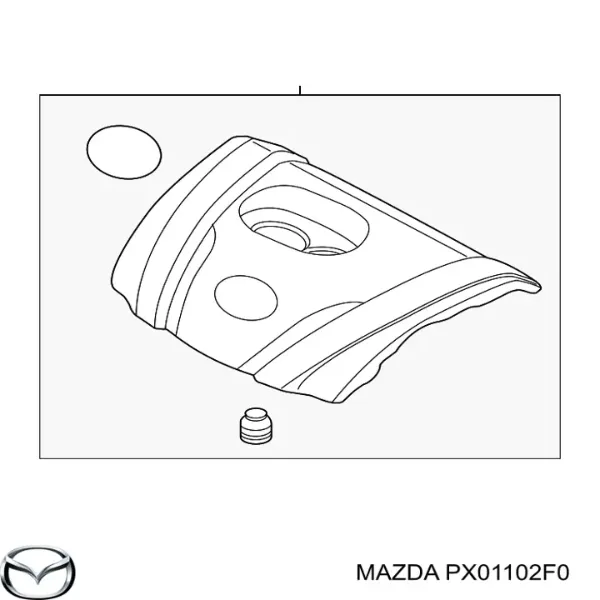 Tampa de motor decorativa PX01102F0 Mazda