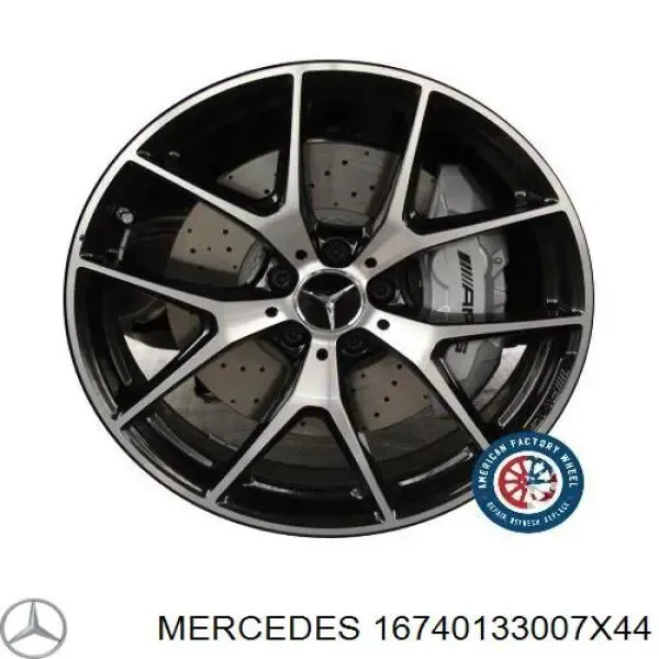 Discos de roda de aleação ligeira (de aleação ligeira, de titânio) A16740133007X44 Mercedes