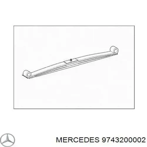 Suspensão de lâminas dianteira A9743204002 Mercedes