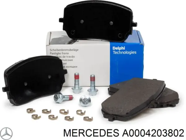 Sapatas do freio dianteiras de disco A0004203802 Mercedes