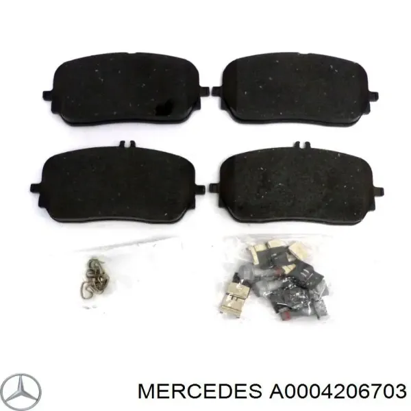 Sapatas do freio dianteiras de disco A0004206703 Mercedes