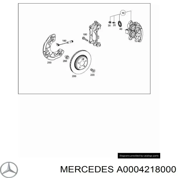 Kit de reparação de suporte do freio dianteiro 0004218000 Mercedes